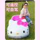 Hello Kitty children's electric car four-wheel toy car that can sit on people with remote control kt car girl birthday gift new KT cat paint powder full-featured upgraded large battery swing remote control