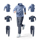 Allen Burton Sports Suit Men's Autumn Running Quick-Drying Professional Morning Running Suit Windproof Jacket Mountain Hiking Training Fitness Clothing Three-piece Set Gray Blue Sports Quick-drying Back Waist Pocket XL (140-160Jin Jin equals 0.5kg) Allen Burton Sports Suit Men's Autumn Running Quick-Drying Professional Morning Running Suit Windproof Jacket Mountain Hiking Training Fitness Clothing Three-piece Set Gray Blue Sports Quick-drying Back Waist Pocket XL (140-160Jin Jin equals 0.5kg)