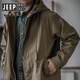 JEEP SPIRIT American retro M51 military green windbreaker fishtail parka hooded coat Ami khaki mid-length coat spring, autumn and winter dark military green in stock regular XL