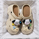 Femaiibo-Dicke-Loch-Lochschuhe für Frauen Neue Sommerkleidung 6 cm erhöhte Strandsandalen Zehenschuhen Eva9901 Elf-White 36-37