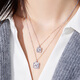 Lukfook Jewelry Platinum 950 Small Cubes Crushed Ice Platinum Necklace Chain Single Piece Price F63P0015DS 6.33g (including labor cost 665 yuan) Fish Scale Cubes