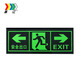 Jialiao safety exit two-way arrow 36*13.5cm 2 pack self-illuminating PVC with adhesive sticker sign emergency fire sign evacuation warning wall sticker