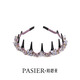 Bosiya Starry Sky Story Headband New Light Luxurious Full Diamond High Top Teeth Comb Headband Going Out Broken Hair Pressed Hairpin Hair Accessory Purple Gift Box for Girlfriend