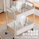 Yupin storage rack floor-standing trolley snack rack living room storage rack kitchen storage rack ZW257 three-layer white