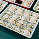 Cong 1st floor disposable dumpling box special raw and cooked dumpling box takeaway packaging box commercial compartment quick-frozen storage box 1 layer 20 grid green and white dumpling box 10 sets