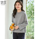 She Enjoys Knitted Sweater Women's Wilderness Maillard Round Neck Pullover Sweater Versatile Knitted Top Women T13KZ3244 One Size/L