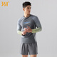 361 Men's swimsuit split men's long-sleeved sun protection swimsuit diving surfing suit quick-drying swimsuit two-piece suit gray brown L Height 165-175cm Weight 120-150 Jin Jin equals 0.5 kg