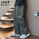
JEEP SPIRIT Jeep Pants Men's Spring and Summer Casual Pants Men's Loose Straight Wide Legs Trendy Scimitar Working Pants Sports Pants