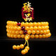 Fat Donglai's same style beeswax bracelet with 108 Buddhist beads, chicken oil yellow old honey, extra large 12mm beeswax with 108 beads per string
