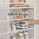 Lohas Time Curtain Dust-proof Shoe Rack Small Entrance Door Household Multi-layer Shoe Storage Rack Rental Dormitory Shoe Rack Black-7 Layers 86 Fully Dust-proof