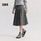 Semir Semir skirt women's imitation woolen skirt 24 winter new style A-line pleated skirt covers the crotch and looks slim 109724120001