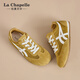 LA CHAPELLE SATOS MUJERES SOMBRES SOLO COMENDIDOS ALMENTRACIÓN ALGERA CAPACIONES para mujeres 2025 Nuevo verano de malla delgada versátiles versátiles casuales zapatos planos amarillos xxe6625-2 37