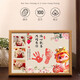 Snake baby full moon hand and foot prints 100 days commemorative photo frame newborn ritual sense photo props hand prints hand and foot prints arc smooth and worry-free Ruyi Snake Baby Photo A4 21x29.7cm