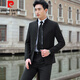 Pierre Cardin Mao suit men's suit Chinese style wedding dress Korean version slim Chinese style small suit jacket Mao suit black single coat M 100-108Jin Jin equals 0.5 kg