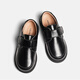 Aokang children's shoes boys' leather shoes 2026 spring new boys' soft sole performance small black shoes Yinglun style boys' shoes