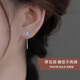 Core luxury s999 sterling silver blue iris earrings for women 2025 new high-end clover earrings temperament earrings earrings a pair of blue iris earrings 999 pure silver