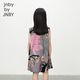 jnby by JNBY江南布衣童装全棉印花府绸无袖连衣裙舒适夏女童儿童1O6G13930 673/灰粉系 100 cm