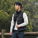 Tambor light down jacket vest for men with short stand-up collar, light and warm, comfortable vest with inner layer TA330033 black 180