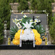 Tomb-sweeping flowers, Qingming Festival flower baskets, tomb-sweeping flowers, artificial flower supplies, bouquets for martyrs' graves, 12 types of silk flower baskets + ribbon cards