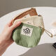 Cosmetic bag storage bag mini waffle lipstick coin purse cosmetics portable ins style off-white + matcha green two-piece
