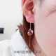 DOMEN Old Phoenix Gold Store Russian Korean Style Brushed Love Earrings Plated with 18K Rose Gold Color Gold Light Luxurious Temperament Women Love Ear Wire Rose Gold Pair