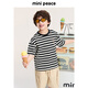 MiniPeace Children's Clothes Xia Xin Boys Short Sleeve T-Shirt F1CNF220Y Black 120