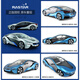 Star BMW i8 Fernbedienung Spielzeugauto plus Hubschrauberkombination Interaktiver Anzug Boy 49600 Silber ohne Flugzeug, Batteriewagen Auto + Flugzeug + Fernbedienung