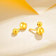 Mengjinyuan 18k gold earrings, laser dragon scales, gold ball screws, ear bone nails, birthday gift for girlfriend
