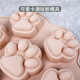 Jingju cat claw silicone cute cheese jelly jelly soap base grinding tool handmade soap chocolate baking supplement steamed cake mold Morandi powder cat claw silicone mold 1 piece