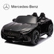 Dake Mercedes-Benz AMG remote control four-wheel drive toy car can seat men, women, babies and children, large swing car four-wheel sports car, luxury white + soft wheel four-wheel drive leather seat + Bluetooth music remote control swing + portable pull car