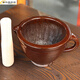 Miaopule old-fashioned coarse pottery hammering bowl for chili pepper pounding ceramic full-teeth dense-grained thickening with handle for home use old-fashioned hammering bowl with full-teeth (light mouth) with rod for home use