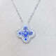 IosnIOSN new natural 3a full body tanzanite pendant dark blue 925 silver fashion simple style inlaid