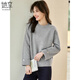 She Enjoys Knitted Sweater Women's Wilderness Maillard Round Neck Pullover Sweater Versatile Knitted Top Women T13KZ3244 One Size/L