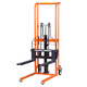 Manual hydraulic truck, mini forklift, lightweight, small household handling lifting platform, push loading and unloading truck, stacker truck, 400KG universal wheel-1.6m flatbed dual-use model
