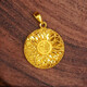 Wanmu 999 Pure Gold Fortune Necklace New 24K Pure Gold Hollow Filigree Round Pendant Women's Gold 5G Gas 0.01g Filigree Fortune Pendant + O Chain