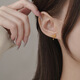 BZK gold fugitive princess bow earrings for girls 999 pure gold 2025 spring and summer new pure gold earrings 0.01g star earrings