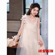 Dongyan dressing gown female bride wedding fairy suspender engagement dress new style French travel photography light wedding dress small white M