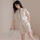 Catman Miiow Pyjama Frauen Sommereis Ice Seide Thin Short Sleeve Shorts Internet Promi-Stil Sommer Cool High-End-Home-Kleidungsstück 6212 Frauenmodell M Empfohlen 80-100