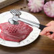 Feiyiya 304 stainless steel food-grade kitchen meat pounding double-sided household meat loosening hammer special meat hammer A rubber handle + horizontal style A small // solid /