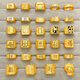 Fat Donglai's same type of sand gold ring for men, domineering gold, women's model for fortune, simulated gold ring, exquisite model, A style hair ring