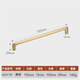 
XMSJ custom manufacturer direct sales brushed gold brass handle double hole wardrobe cabinet door drawer cabinet copper handle copper mh6624-160 hole