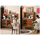 Genji Muyu solid wood sideboard small apartment restaurant medieval storage cabinet home log storage cabinet retro cabinet 0.9 meters