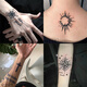 No. 1 Phoenix Compass Herbal Tattoo Sticker Semi-Domineering Flower Arm Wrist Cover Scar Dark Waterproof Long-lasting Tattoos for Men and Women Navigator Set of 8 Herbal Tattoo Stickers