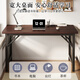 Humanities Chengjia Foldable Computer Desk Desktop Home Desk Bedroom Small Table Simple Study Writing Desk Rectangular Black Walnut Color 120*60*75cm (Double Rod)