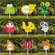Cartoon green signboard care for small lawn prompts customized flower and grass slogans instructions outdoor garden tree warnings A-05 50x70cm