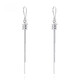 Bovia pt950 platinum tassel snake bone earrings fashionable platinum small waist ear hook versatile earrings one pair 3.8-4.0 g
