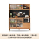 Genji Muyu solid wood sideboard integrated wall high cabinet tea cabinet multi-functional storage cabinet cupboard home wine cabinet solid wood color 1.5m solid wood cabinet + shelf + bull guide rail