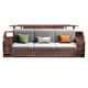 Duwo Solid Wood Sofa New Chinese Style Modern Light Luxury Living Room Sofa Combination Fabric Sofa Three-person Seat #WJ826