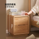 Original Massivholz Nachttisch moderner einfacher Eichenschrank große Kapazität Doppelpumpe Schmale Seitenschrank L7029 Hämu-Nachttisch (B-Modell) -narrow