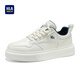 Heilan House (HLA) sneakers men's shoes 2025 autumn and winter new style plus velvet thick sole heightening casual white shoes classic casual shoes for men white blue 41